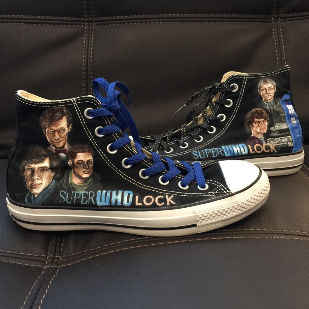 🦄 RARE SuperWhoLock Custom Chucks